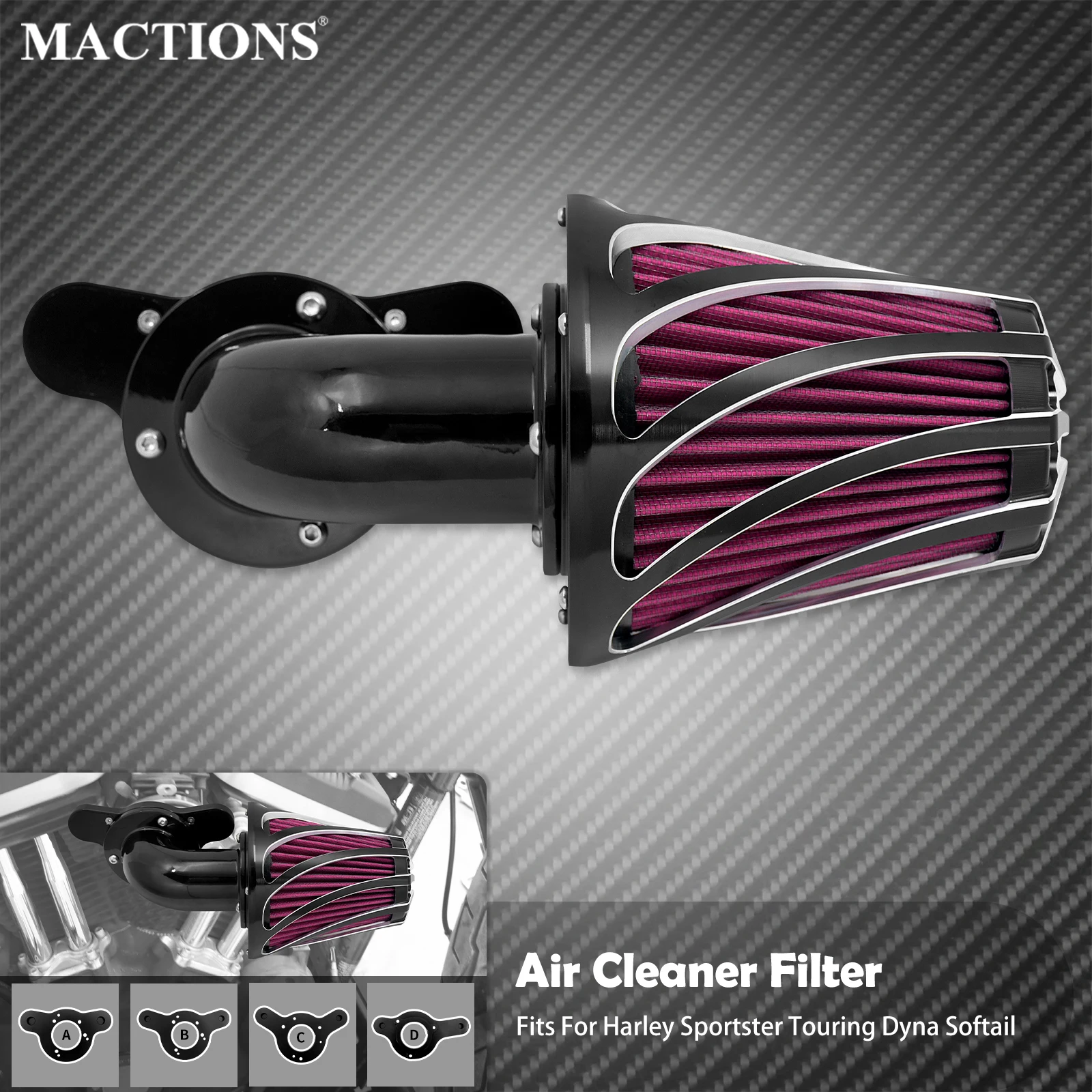 

Motorcycle Air Cleaner Intake Filter For Harley Touring Road King Street Glide Sportster 883 1200 Dyna Softail Breakout Fat Boy