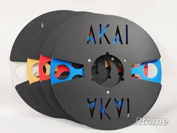 Bobine vuote in alluminio nero da 10 pollici x ¼ di pollice per magnetofoni a bobina, bobina di recupero per AKAI