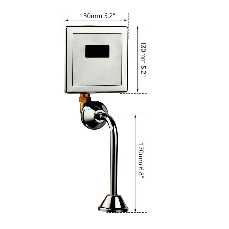 Description Picture 4 of itemYANKSMART Wall Mounted Bathroom Fixture Accessories Toilet Automatic Sensor Urinal Flush Valve Faucet Toilet Urinals Parts
