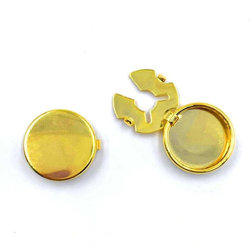 Brass Round Cuff Button Covers - 10pcs Imitation Cufflinks for Mens Formal Shirts and Weddings