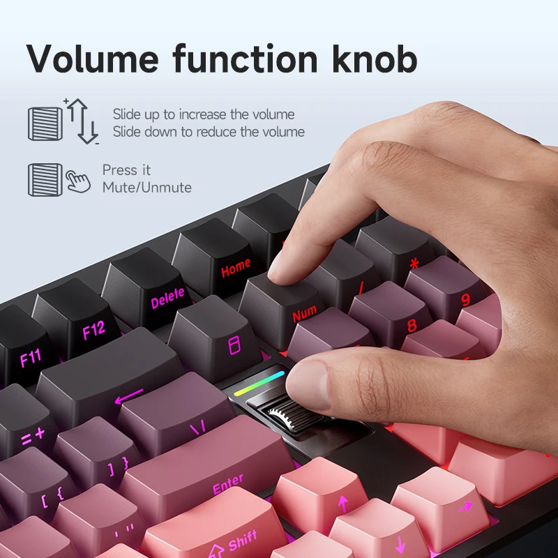 MCHOSE G98 V2 Mechanical Keyboard Customized RGB 10000mAh Hot Swap Wireless Tri-mode Gasket Structure Ergonomics Esport Keyboard