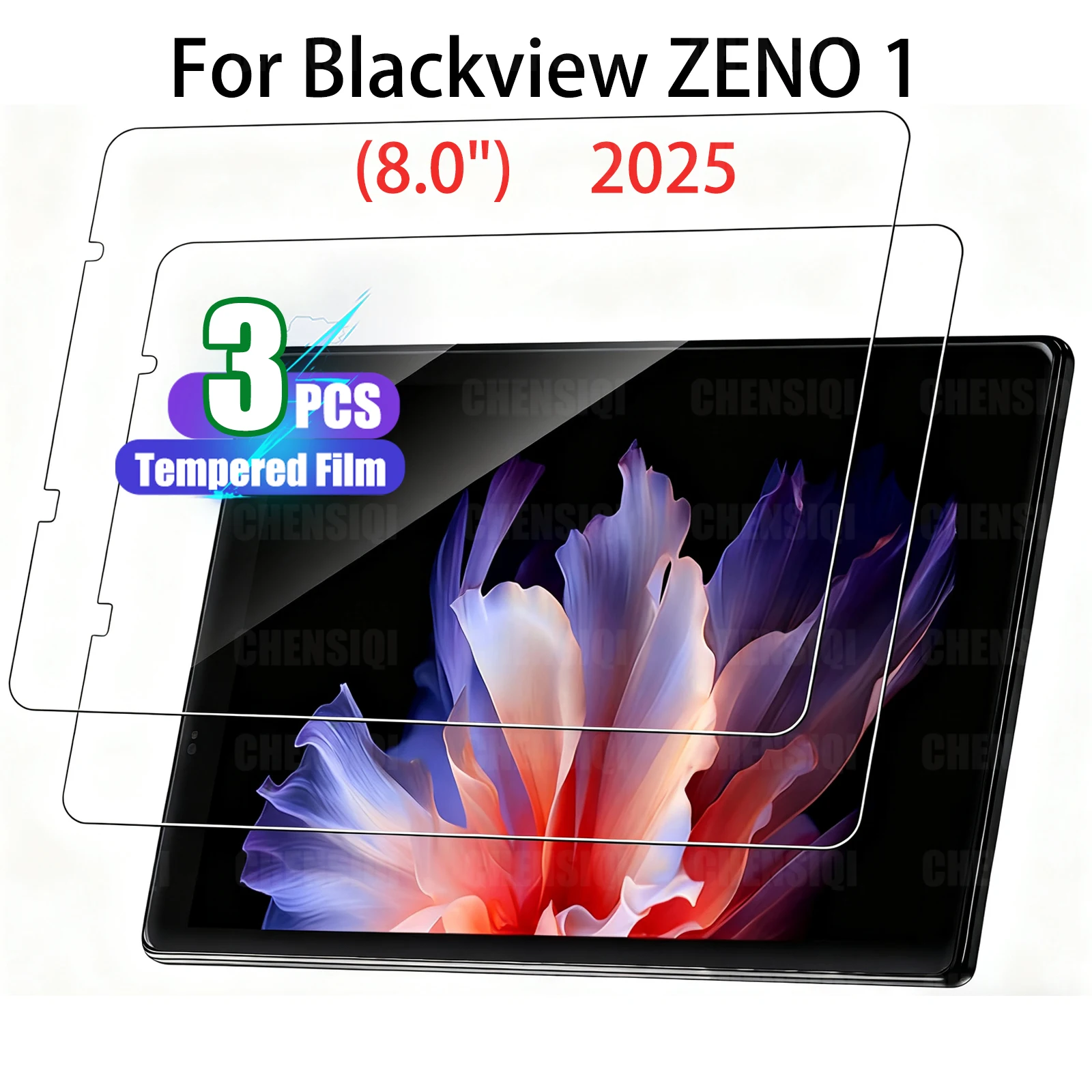 Premium 8.0 HD Tempered Glass Screen Protector - 9H Hardness, Anti-Scratch, Anti-Fingerprint