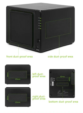 Synology 먼지 필터 보호 커버 키트 Synology DS220+ 723+ DS923+ DS1520+ DS1621+ DS1821+ 타워 서버용 섀시 먼지망