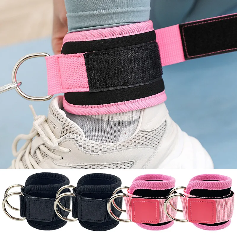 Sangles De Cheville Pour Salle De Sport – Lot De 2 Noires – Néoprène – Avec Sac Et Guide