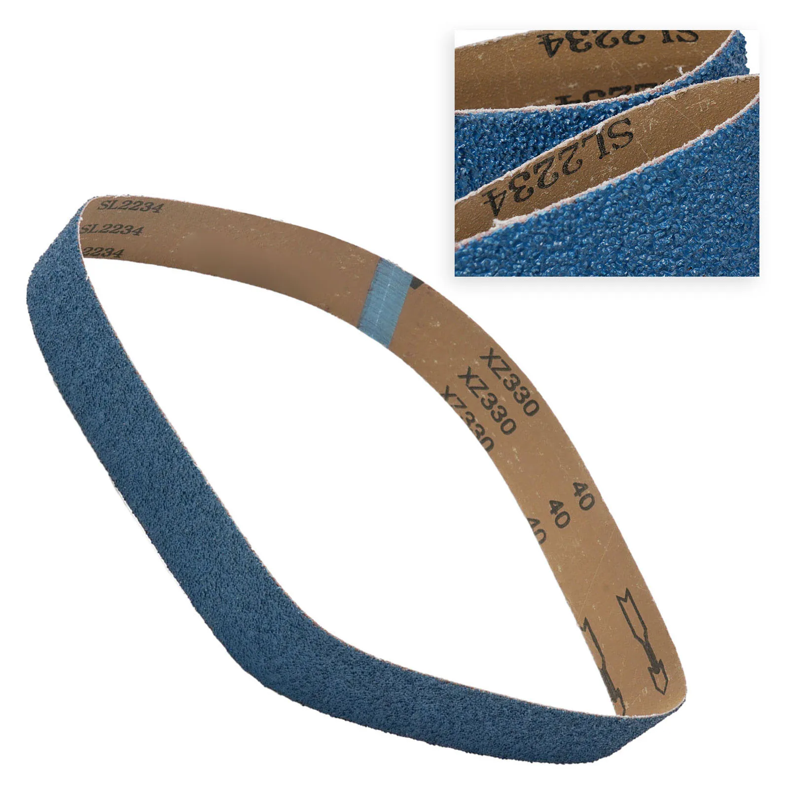 

100*915mm Zirconium Corundum Sanding Belts Blue 40/60/80/120 Grits Sanding Belts Bands For Steel Mild / Black Steel Polishing