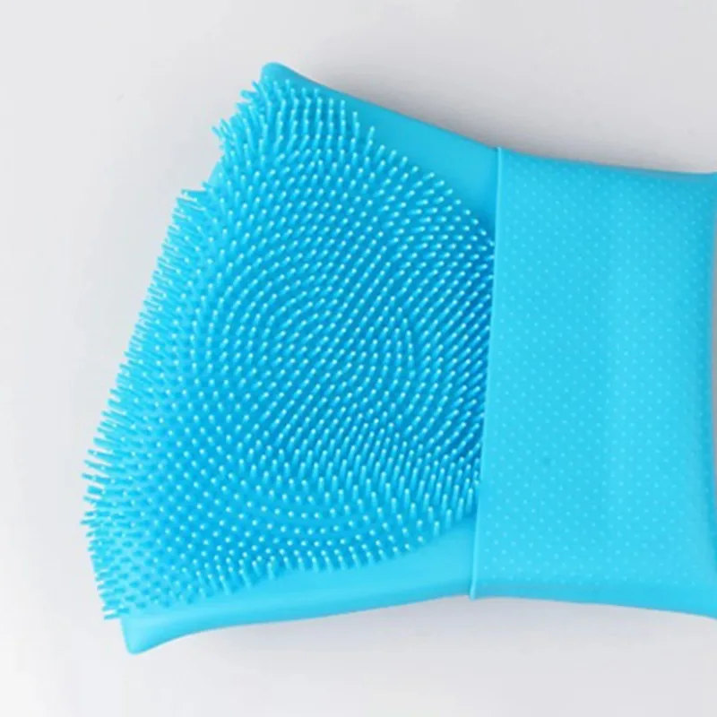 Pet Bathing Massage Glove Silicone with Raised Particles Multi-Use for Cleaning Massaging Pet Practical Cleaning Tool Protection