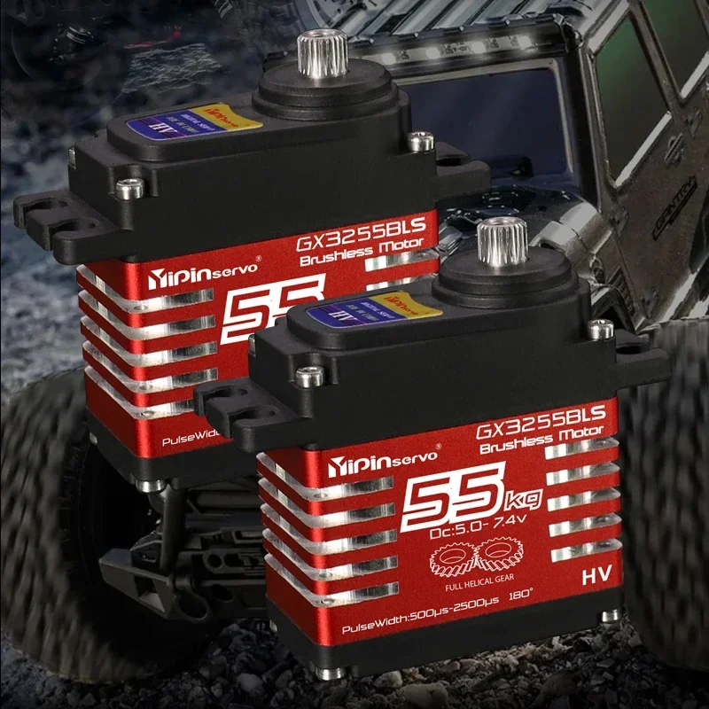 サーボ鋼コイルギア,防水IP68,高トルク,ブラシレスモーター7.4v