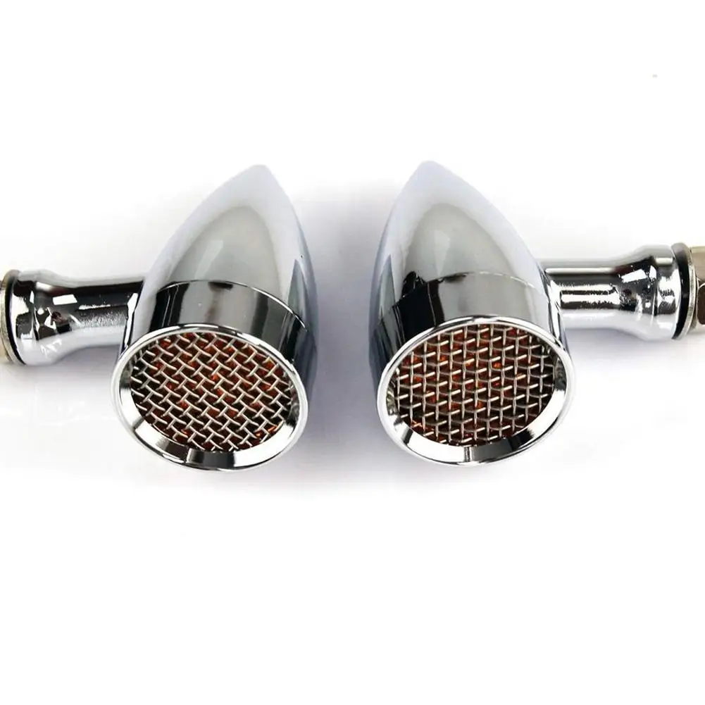 

Universal Motorcycle Bullet-Shape LED Chrome CNC Turn Signal Light Tail light