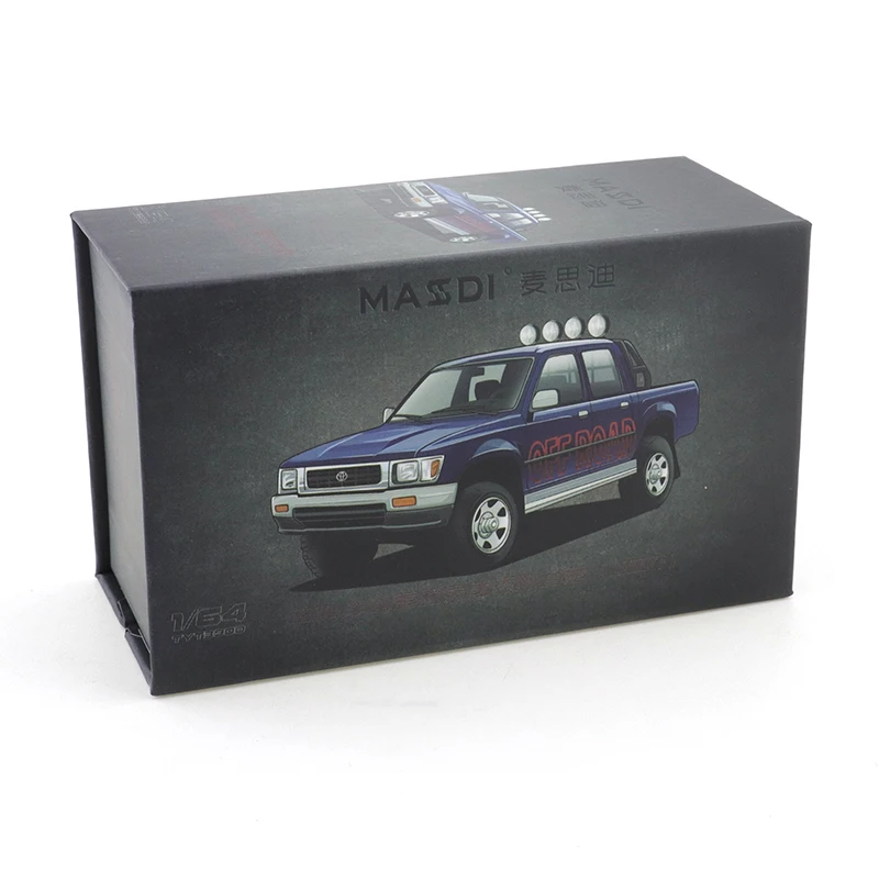 MASSDI 1/64 Toyota Hilux Battlefield Truck Car Alloy Motor Vehicle Diecast Metal Model Kids Xmas Gift Toys for Boys 