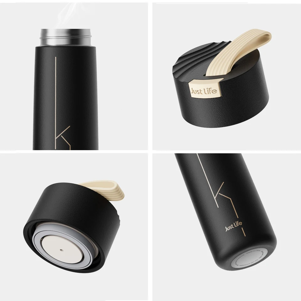 Designer Portable Thermos Bottle Vacuum Flask 350ml Small Leakproof Insulated Cup 304 Stainless Steel Tumbler Travel Coffee Mug