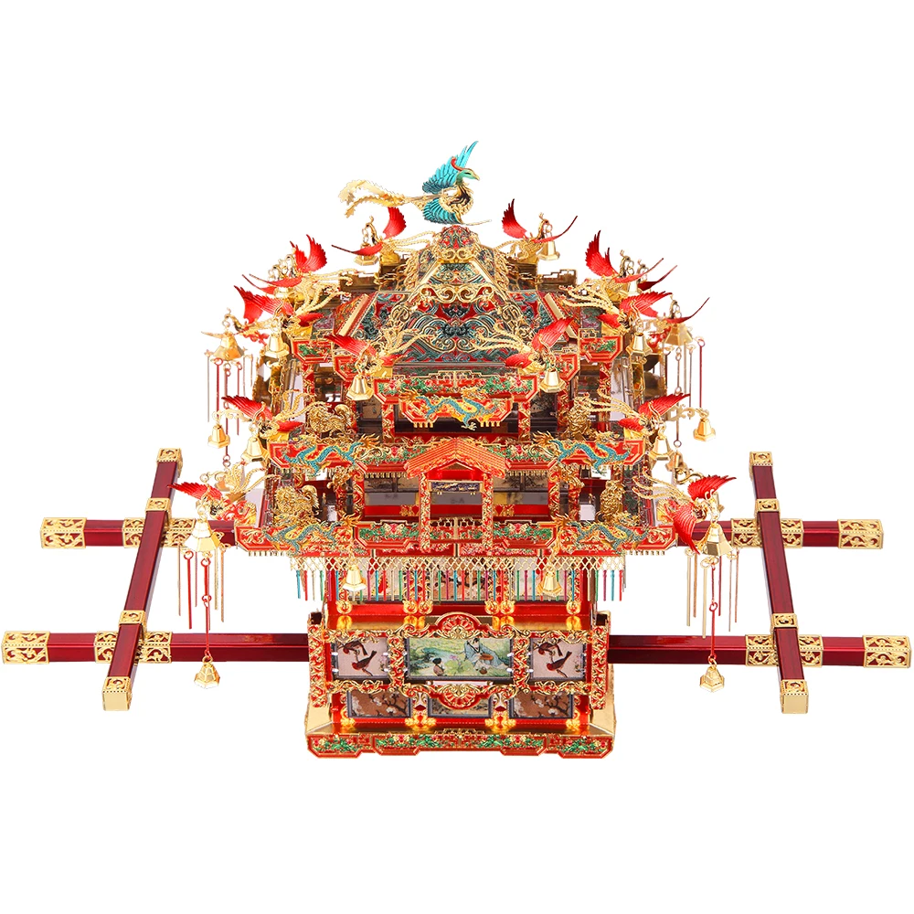 Piececool 3D Metal Puzzle -Bridal Sedan Chair Wedding Series Model Building Kits Jigsaw Toy ,Birthday Gifts for Adults 6