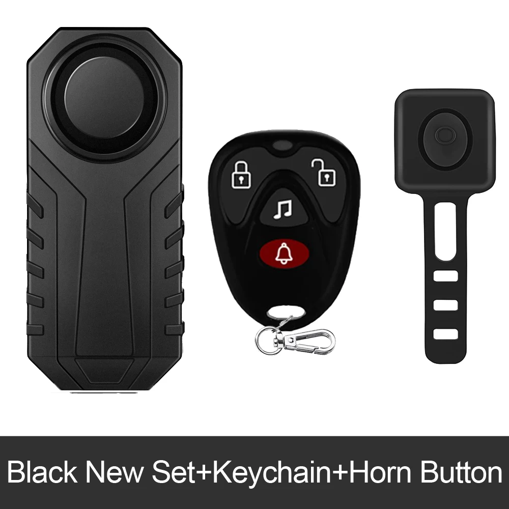 Motorcycle and Bicycle Anti-Theft Wireless Alarm System with Remote Control and Waterproof Design, 113dB Security Alert