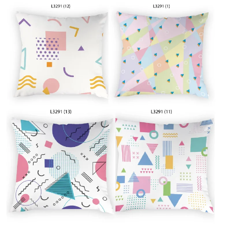

Striped Dotted Grid Triangular Pillow Cover Geometry Bed Cushion Cover Colorful Pillowcase 45x45cm Home Sofa Decor 2024 G631