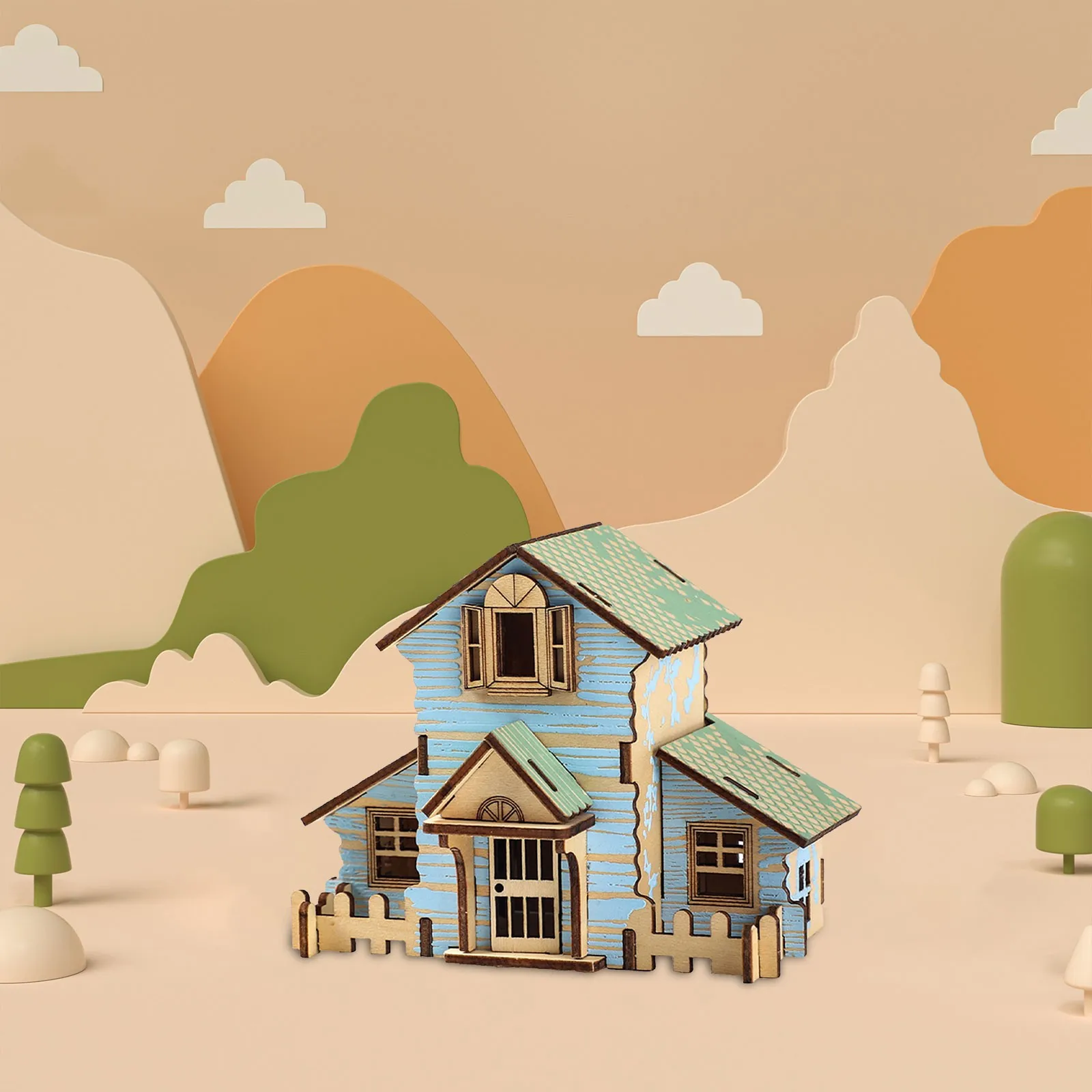 

Huntress Toy 3D Wooden Puzzle Children's Educational Toys Students Diy Piecing Building Model Toys*1pcs Layer Toddler