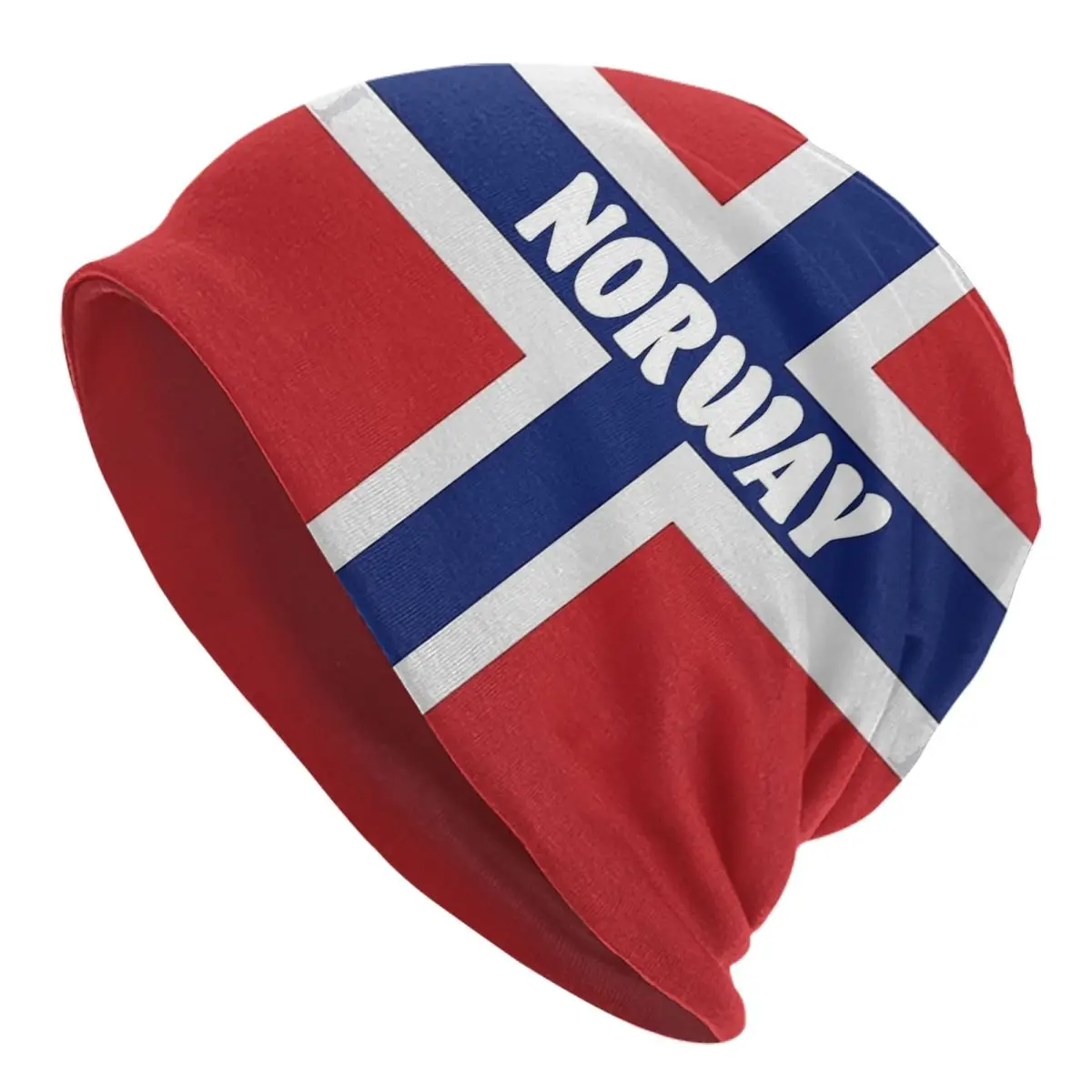 

Norwegian Flag With Name Of Norway Caps Hip Hop Adult Outdoor Skullies Beanies Hats Spring Warm Dual-use Bonnet Knitted Hat