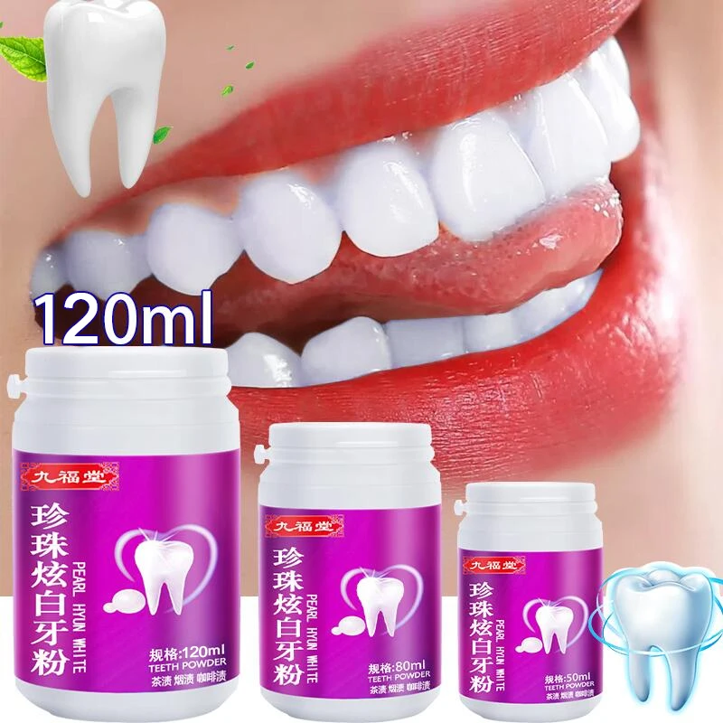 

Teeth Whitening Tooth Powder Remove Tea Smoke Coffee Stains Brighten Fresh Breath Oral Hygiene Dental Care Tools