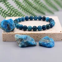 Original Reiki Blue Apatite Beads Bracelets Men Women Natural Stone Blood Circulation Stimulate Enthusiasm Health Care Jewelry - Image 4