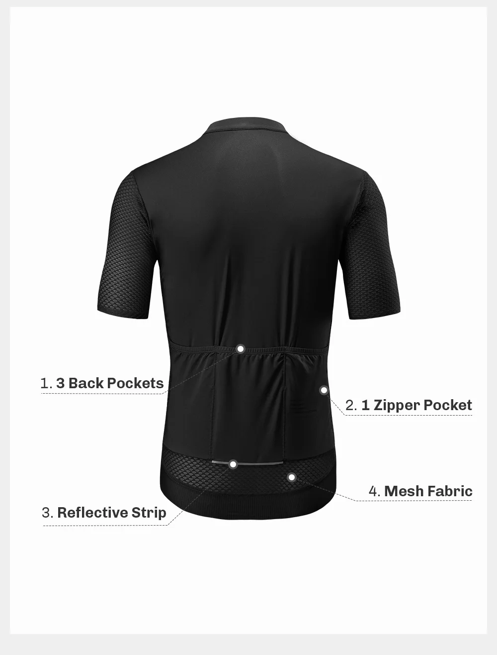 RION Radtrikot Herren MTB Maillot Shirts Fahrradbekleidung Mountainbike Herren T-Shirt Wear Sommer Outfit Kleidung Pullover – Detail 4