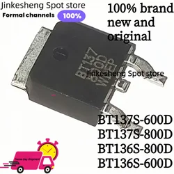 10pcs 100% Brand New and Original TO - 252 DPAK SMD Components (BT136S - 600D TO - 252)