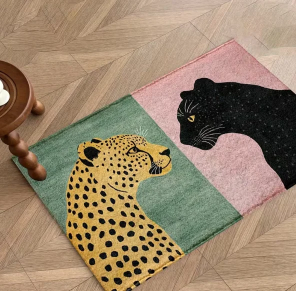1개 레오파드 무늬 카펫 기타 패턴 욕실 창의적 디자인 주방 욕실 가정 휴일 매..