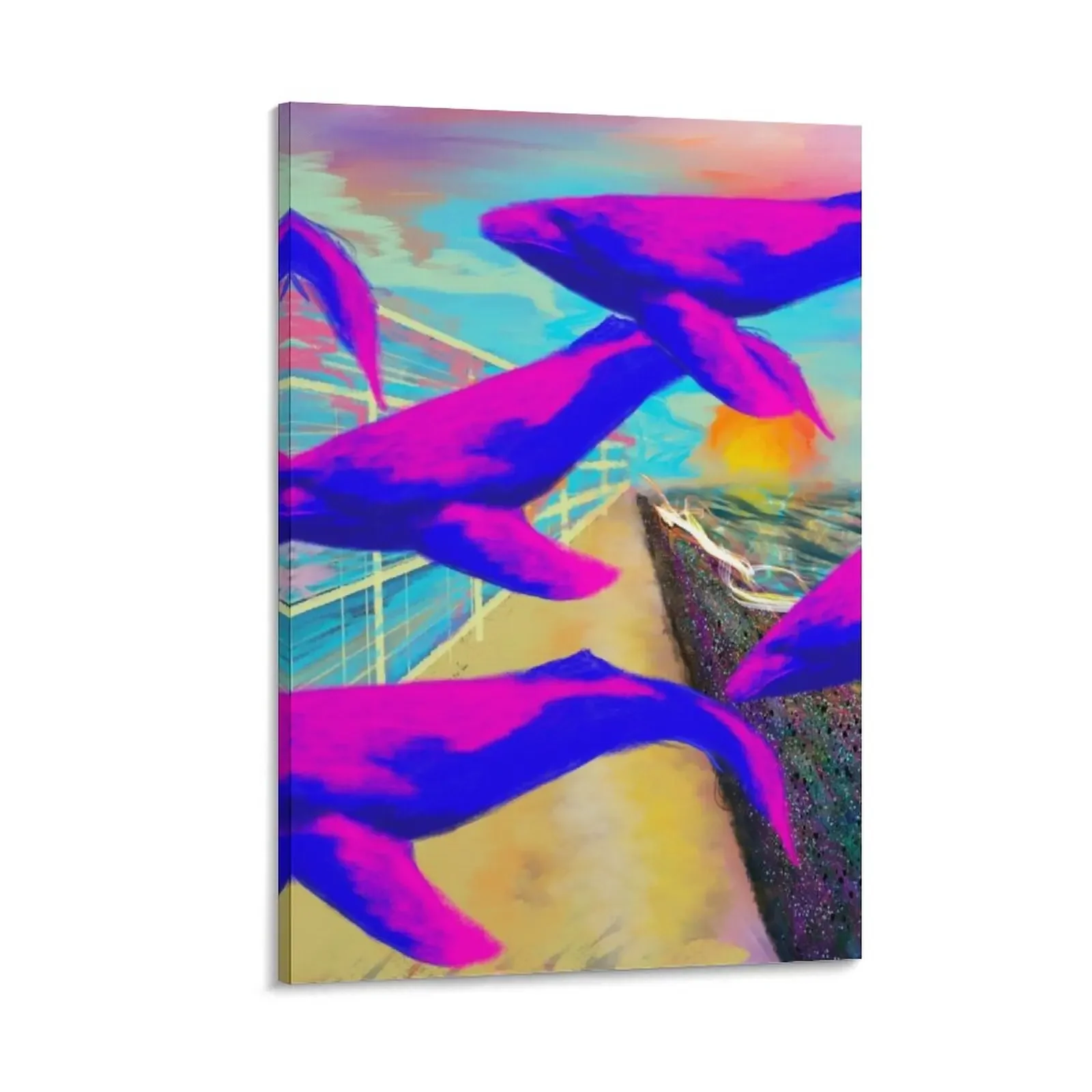 

blue whale Canvas Painting Paintings on canvas for living room home and decoration wall frame for living room bedroom decor