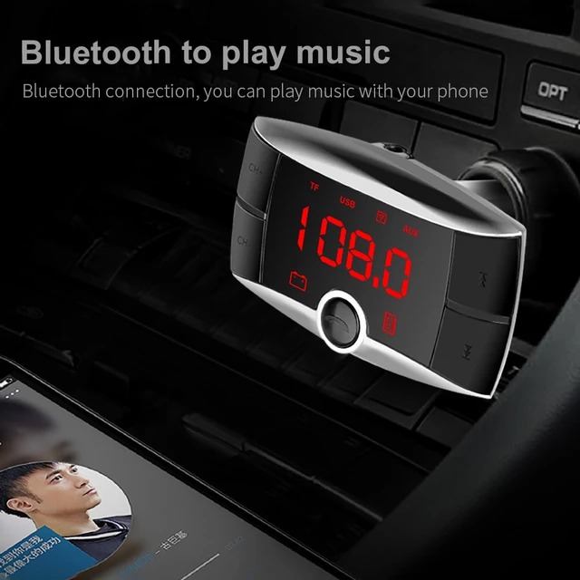 Transmisor FM inalámbrico para coche, Kit de adaptador de Radio MP3,  Bluetooth 5,0, manos libres, USB Dual, transmisor FM, cargador de teléfono  - AliExpress
