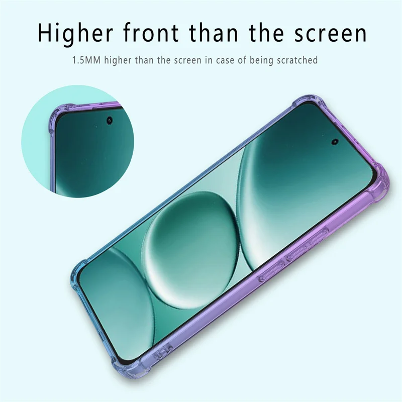 Gradient Airbag TPU Shockproof Protective Case Cover