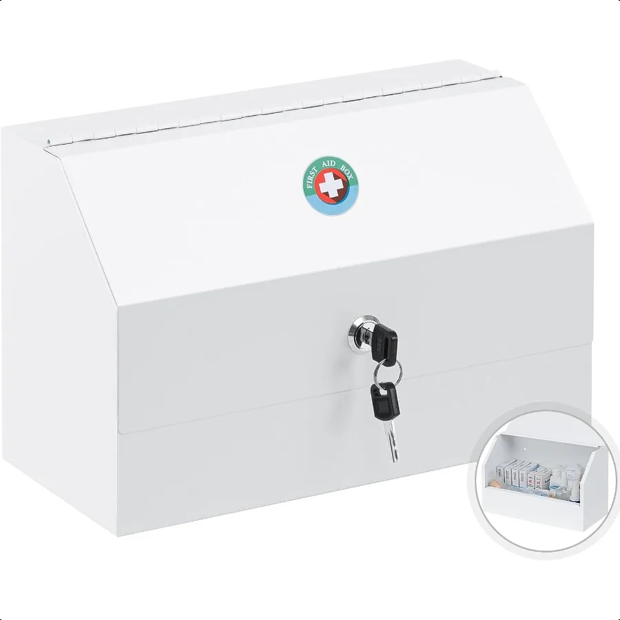 Secure Steel Medicine Lock Box Drug Cabinet