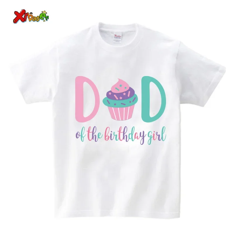Matching Family Shirts Ice Cream Printing Mom & Dad & Bro & Sis Party Clothes Birthday Arty Custom Name T-Shirt Clothes Family 5