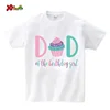 Matching Family Shirts Ice Cream Printing Mom & Dad & Bro & Sis Party Clothes Birthday Arty Custom Name T-Shirt Clothes Family 5