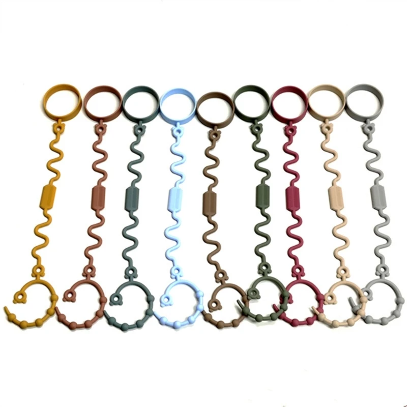 

Silicone Pacifier Strap for Teether Toy Anti-lost Adjustable Pacifier Chain Baby Nipple Holder Leash for Stroller