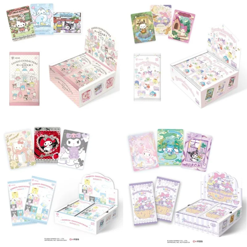 KABAO Original Anime Sanrio Kuromi Hello Kitty Glitzerkarte Cartoon My Melody Sammelkartenspiel Spielzeug für Fans zum Sammeln von Geschenken