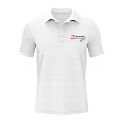 Ayrton Senna Drive to Perfection Polo Shirt - Men's Casual Cotton Short Sleeve Cool Tee - S (As Picture)