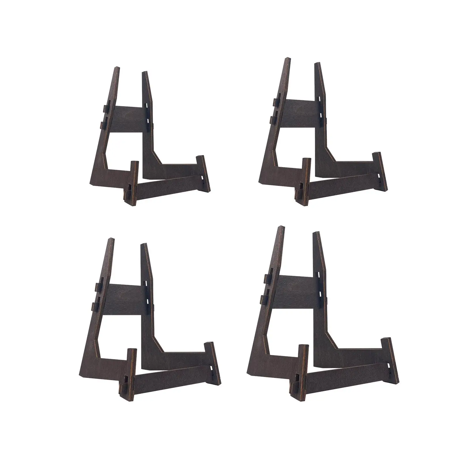 Espositore Da Tavolo In Legno Di Noce - 19.8 X 9 X 19.8 Cm - Supporto Per Foto, Piatti, Libri, Tablet, Cornici - Con Cuscinetti Antiscivolo