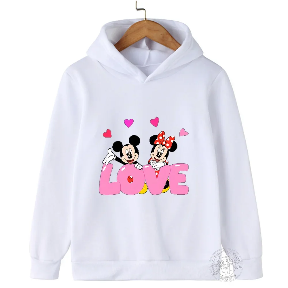 

All new Mickey Minnie Girls Kartong Kawaii Printed hoodie Fashion pullover Anime Manga Girls Boys Kids Casual Clothes tops