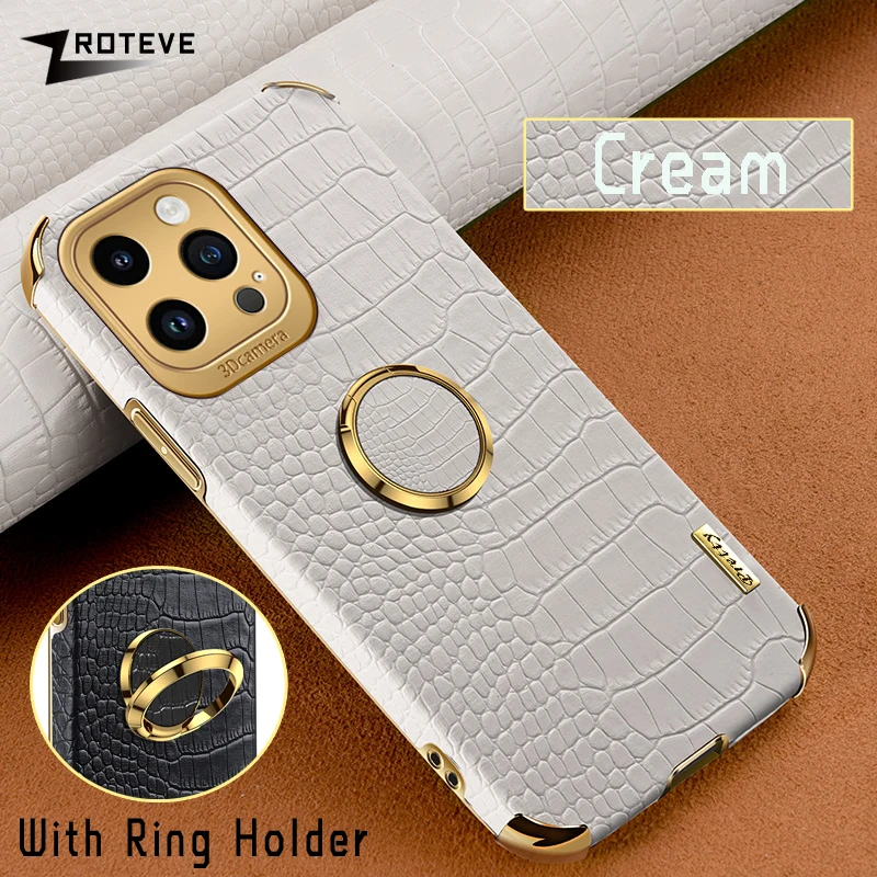 thumbnail image 1 of For iPhone15 Pro Max Zroteve Plating Silicone Crocodile Leather Cover For iPhone 15 14 13 12 11 X XR XS 7 8 Plus SE2 SE 2 3 Case, 1 of 5