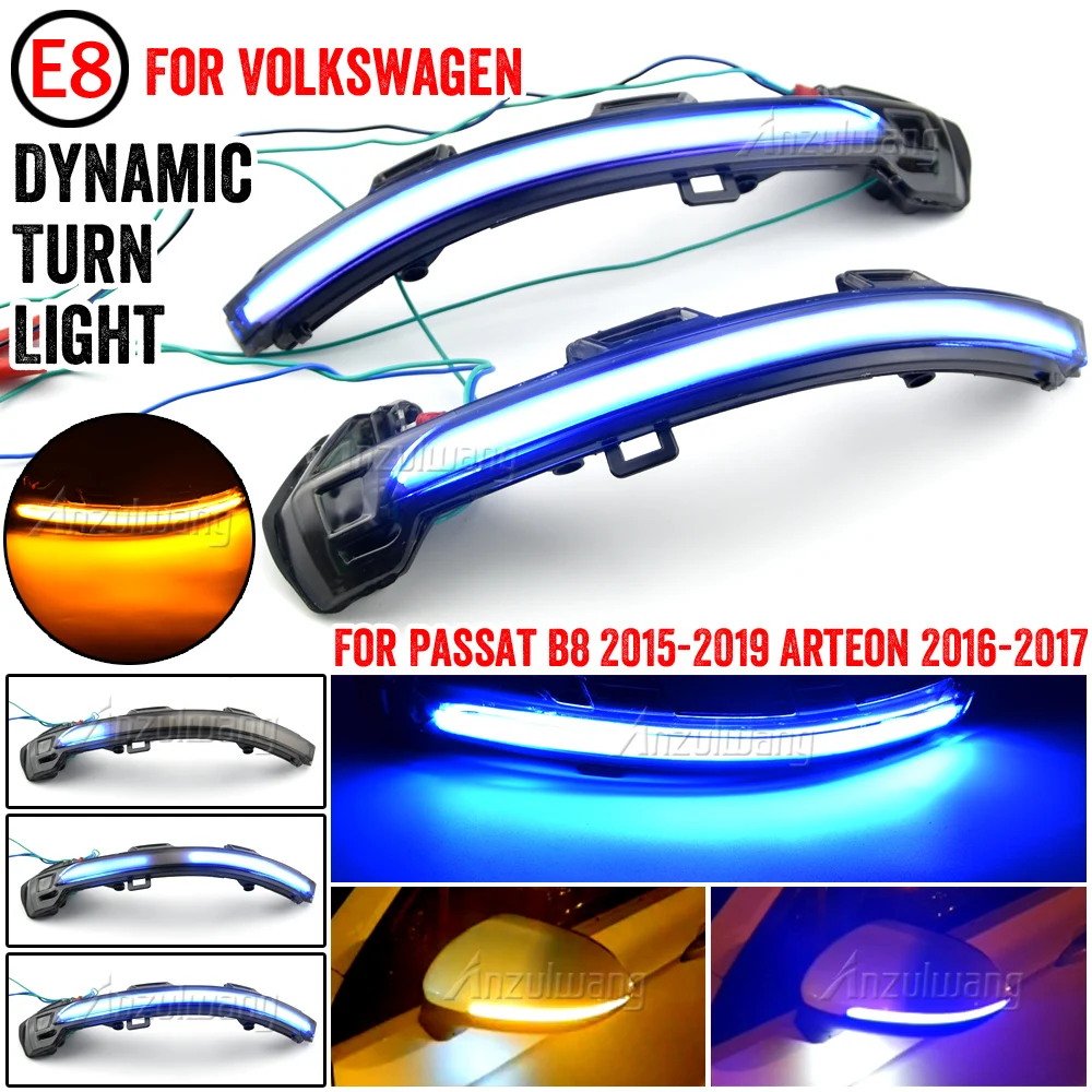 

LED Turn Signal Light For VW Passat B8 Variant Arteon Rearview Side Mirror Dynamic Sequential Blinker Indicator 2015 2016 2017