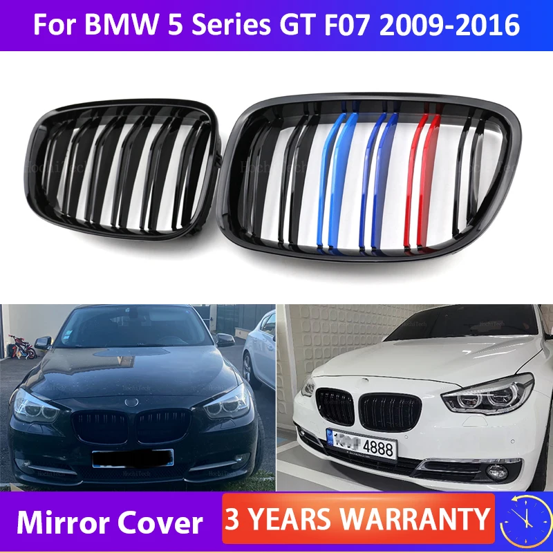 

Автомобильная решетка для BMW 5 Series GT F07 2010-2015 New Look, передняя Глянцевая 2-линейная двойная решетка, гоночные решетки