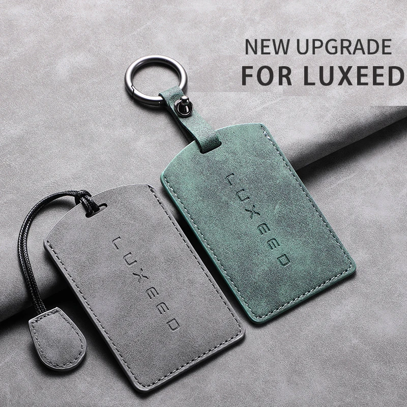 LUXEED R7 S7 가죽 자동차 키리스 리모컨 키 카드 키트 자동차 키체인 보호 쉘 장식 액세서리용 자동차 키 케이스 커버