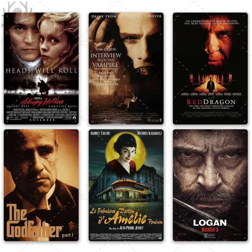 

Putuo Decor Movie Metal Posters Plaque Metal Vintage Film Metal Sign Tin Signs Wall Decor for Man Cave Bar Pub Club Decoration