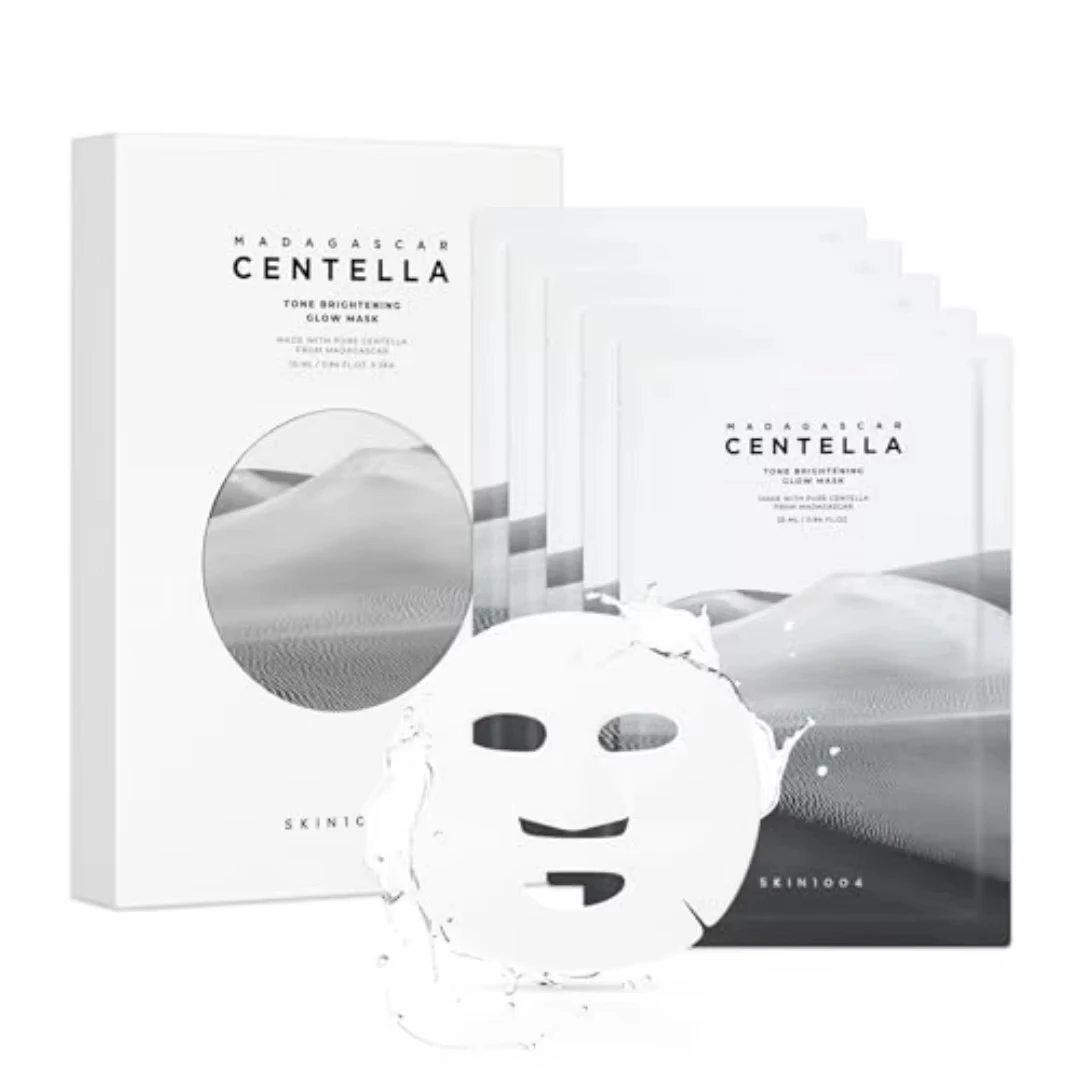 Korean Centella Asiatica Hydrating & Repairing Face Mask Set, Premium Skincare & Beauty Essentials 5-Pack