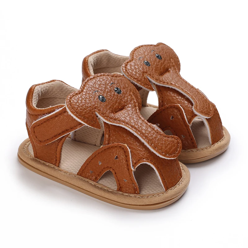 0-18 Months Baby Girls Boys Sandals Beach Shoes Cute Cartoon Elephant Non-Slip Soft Toddler Mules Slides Sandals Clogs Slipper