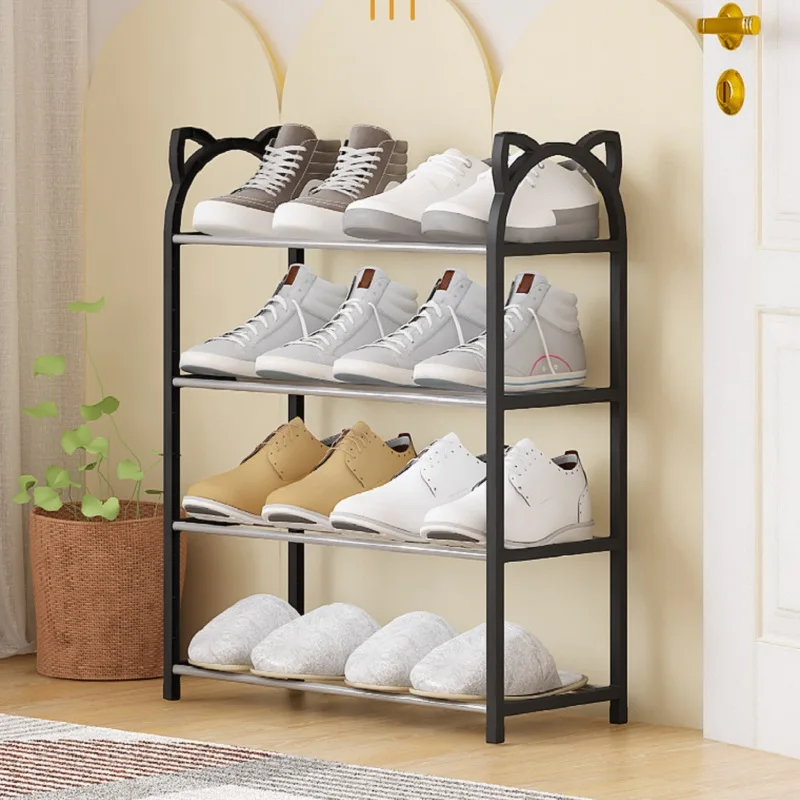 4-storey household assembled simple plastic shoe rack, space saving storage rack, outdoor shoe cabinet, hallway, small shoe rack 3