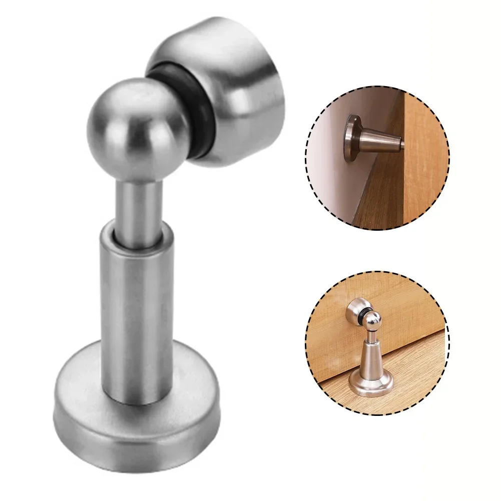 Magnetic Door Stopper Stainless Steel Magnet Door Stopper Catch Holder Strong Magnetic Attraction Gate Resistance Suction