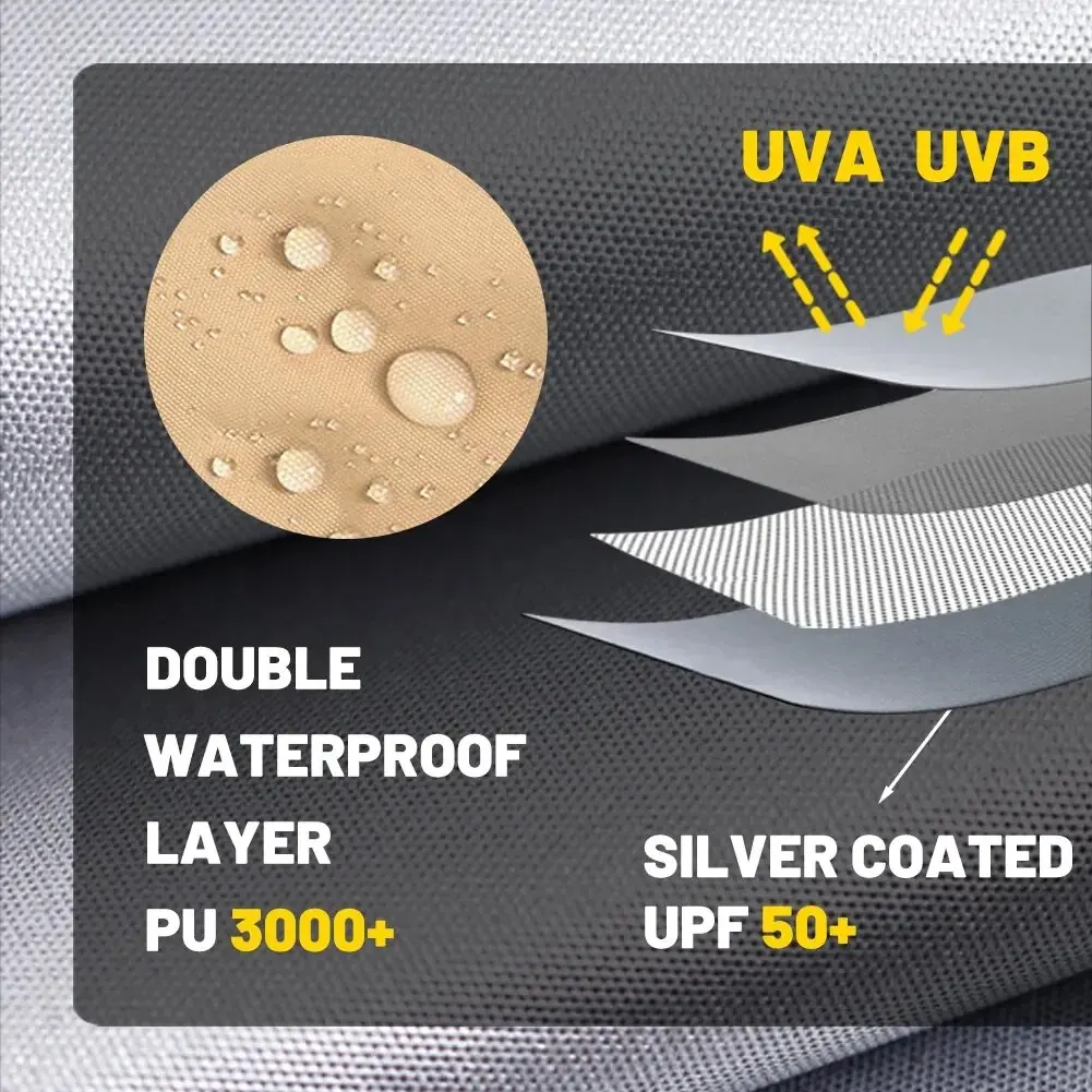 10x10ft Canopy Sunwall Sidewall – Waterproof Gazebo Panel (Khaki) 4