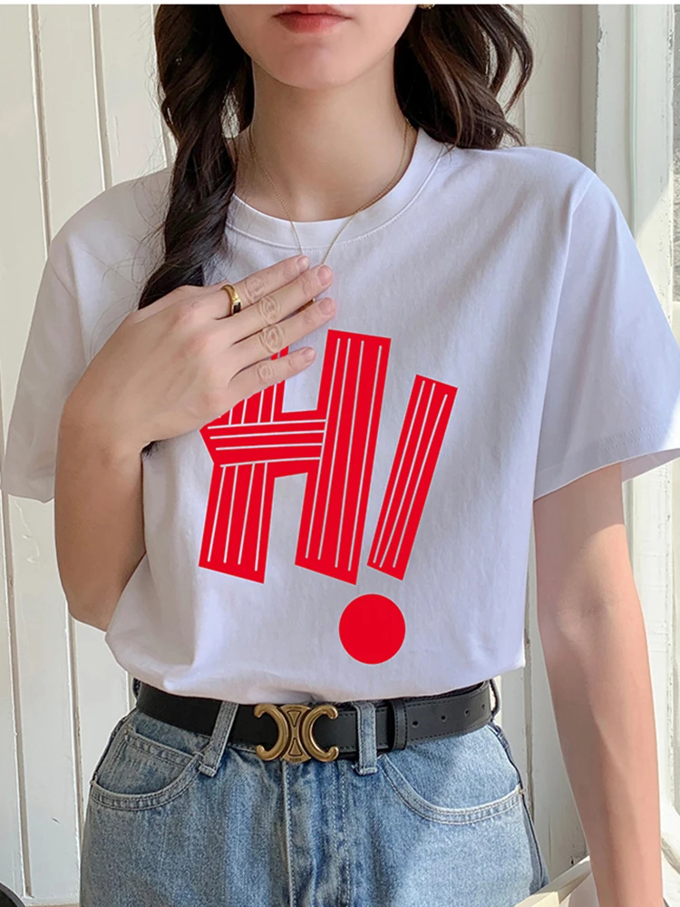 

2024 Fashion Summer Women's Oversized T-shirt 3D Letter Print Women's Clothing Classic Fashion Crewneck Short Sleeve Shirt Tops