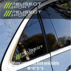 Peugeot sport For 208 207 308 206 307 407 RCZ Rifter 2PCS Car Reflective Side Window Sticker Decal Auto Accessories Exterior