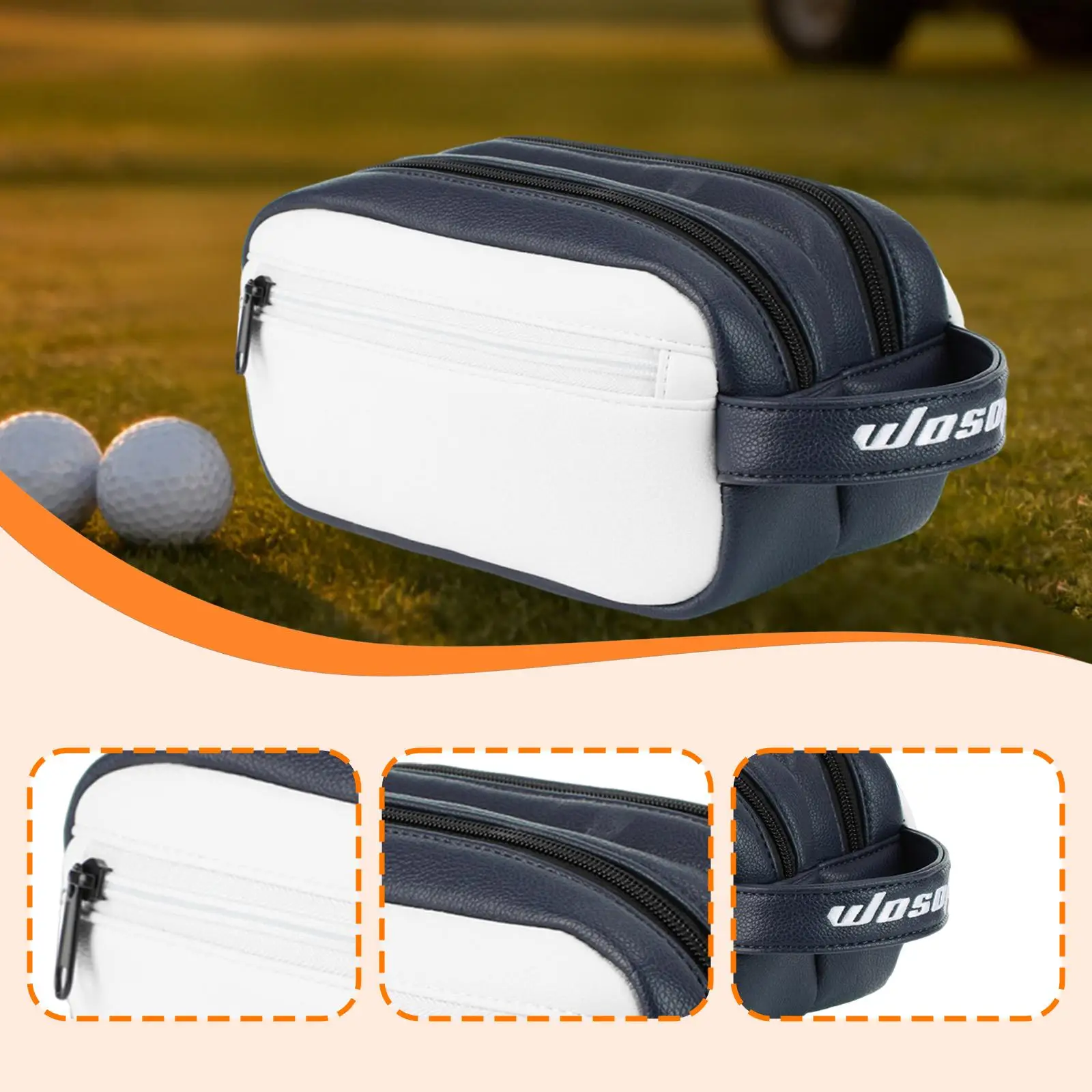 Golf Balls Bag with Handle Strap Multifunctional Valuables Pouch Golf Ball Case Storage Organizer for Outdoor Sports Men Women Golf Balls Bag with Handle Strap Multifunctional Valuables Pouch Golf Ball Case Storage Organizer for Outdoor Sports Men Women