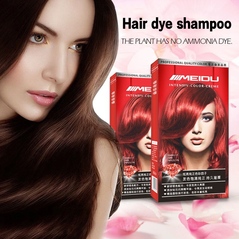 Meidu Professional Use Colour Cream Golden Brown Red Purple Hair Color Dye Cream Natural Permanent Hair Dye With Peroxide Gream Aliexpress