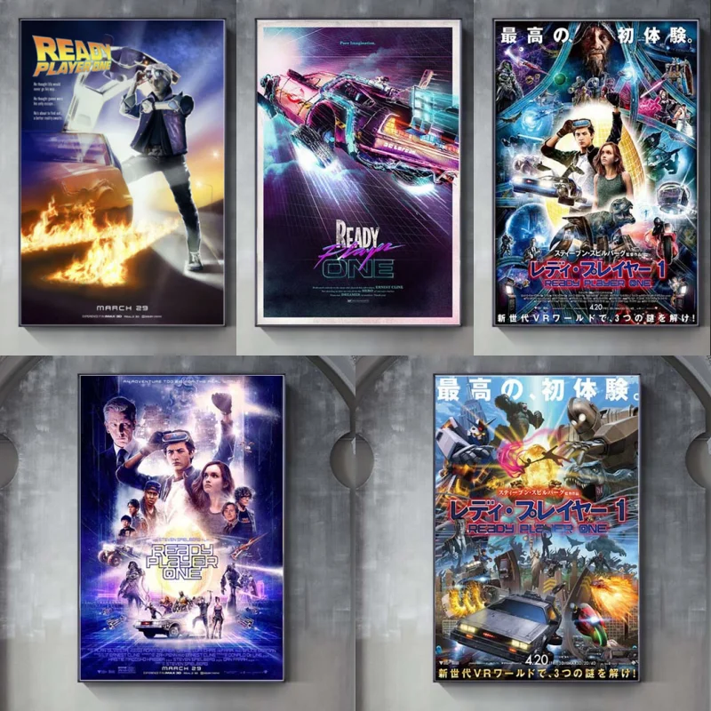 Ready Player One Hot Movie Back To The Future Print Art Canvas Poster Per Soggiorno Decor Home Wall Picture